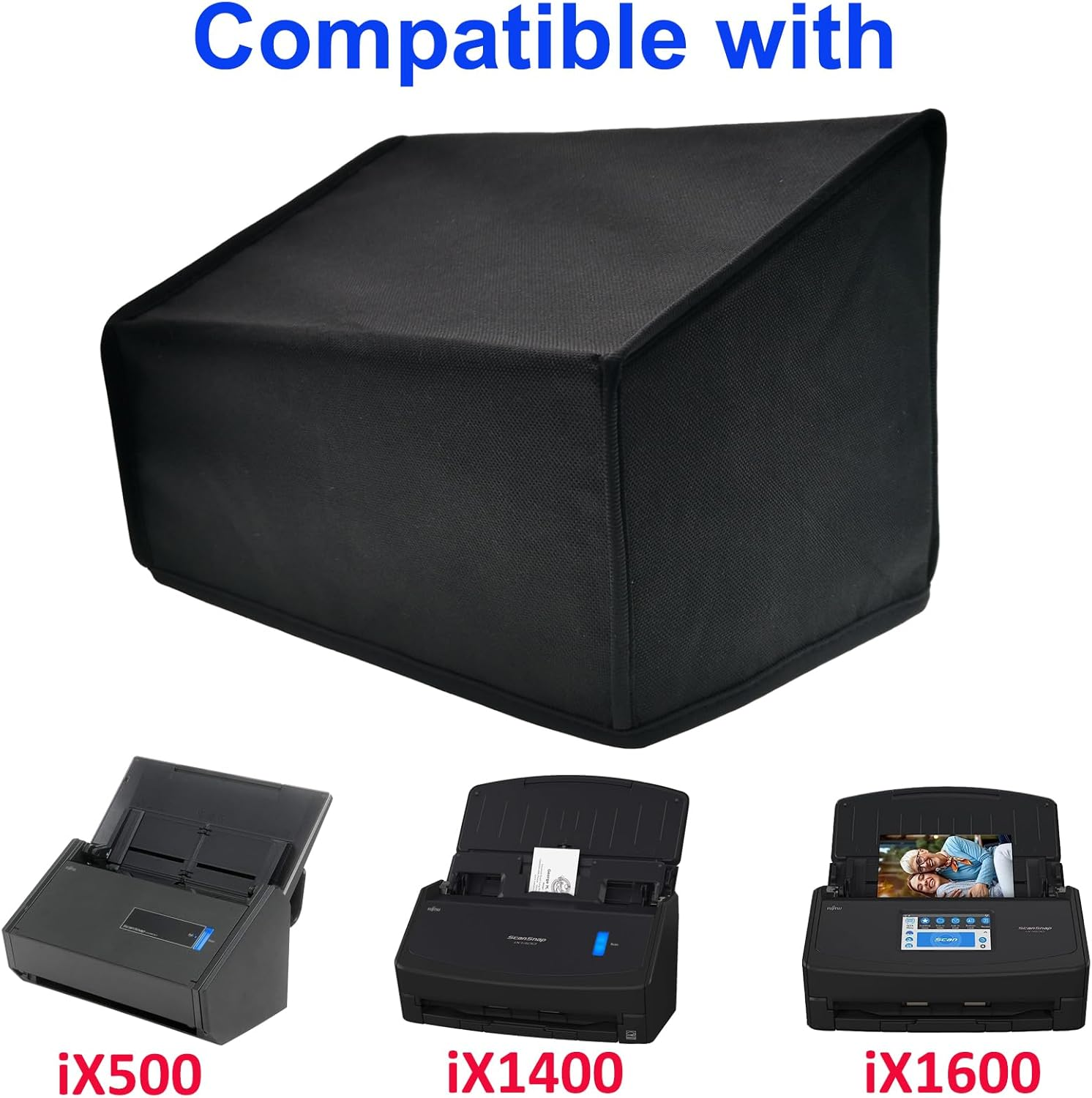 TRINENOX Dust Cover for Fujitsu Scansnap Ix500 / Ix1400 / Ix1600 Color Duplex Image Scanner, Waterproof Antistatic Nylon Fabric Dust-Proof image number 1