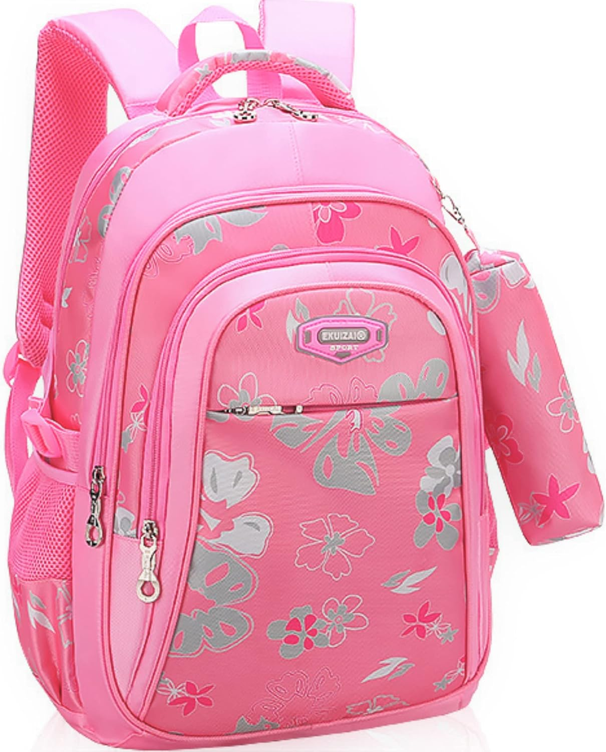 JOJOOKIDS Backpack for Kids 15" | Durable and Functional School Kid Book Bag, Perfect Bag for Kindergarten or Elementary, Pink Unicorn, Medium, Classic image number 1