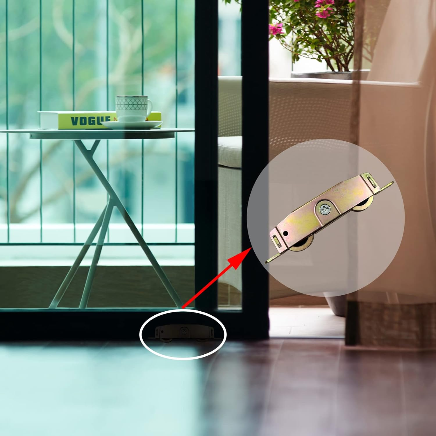 Sliding Patio Door Roller Assembly for Truth Part #31761A, Jeld Wen, Milgard, Marvin, Peachtree, Caradco, 1-1/4" Steel Ball Bearing, Side Adjustable, 2 Pack