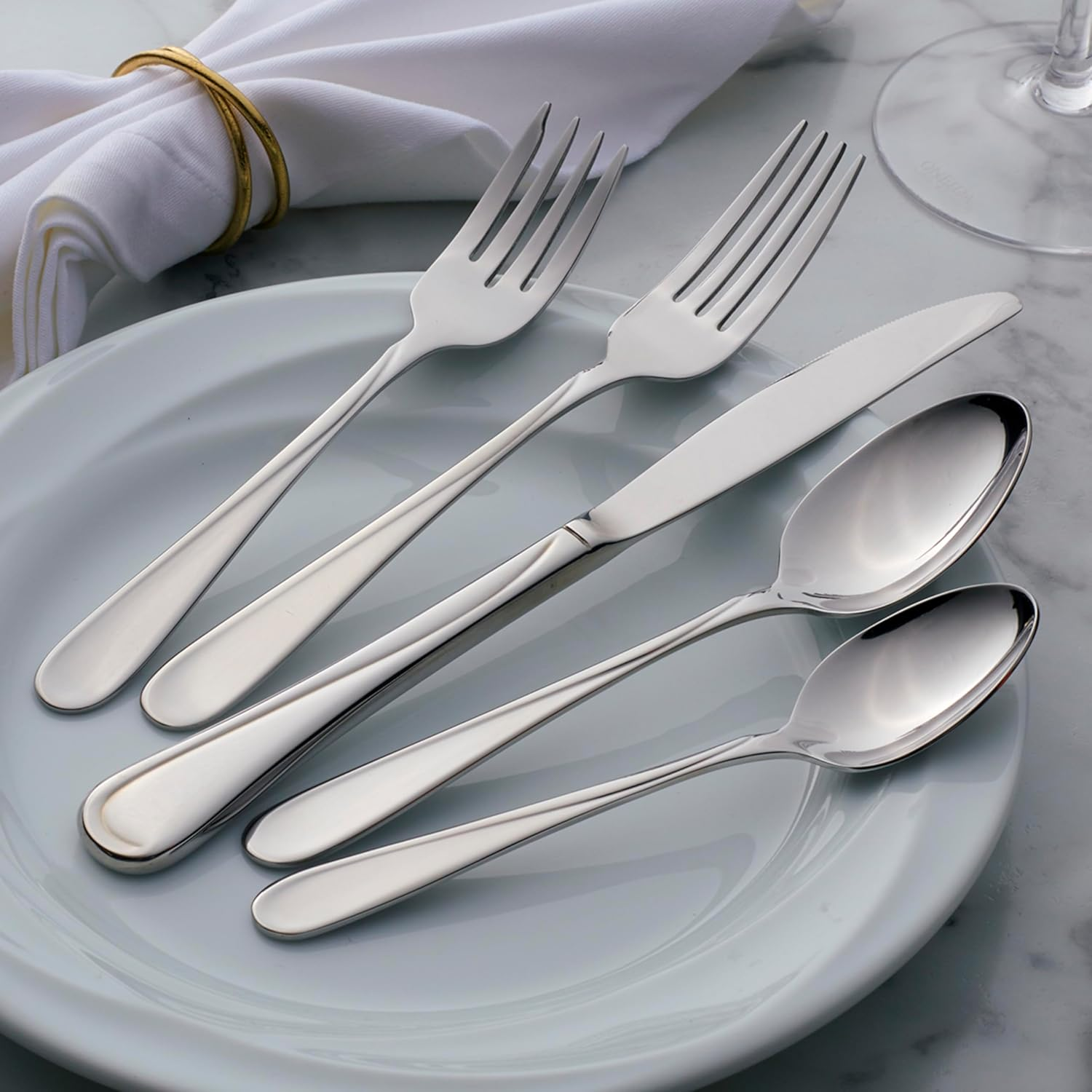 Oneida Flight Everyday Flatware Dinner Forks, Set of 4 image number 6