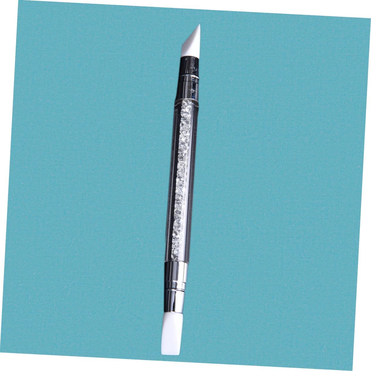 BATHVEVE Nail Tools Set for Nail Grinder and Manicure Carving Pen Acrylic Handle and Decorated Crystal Rhinestone - Pink image number 4