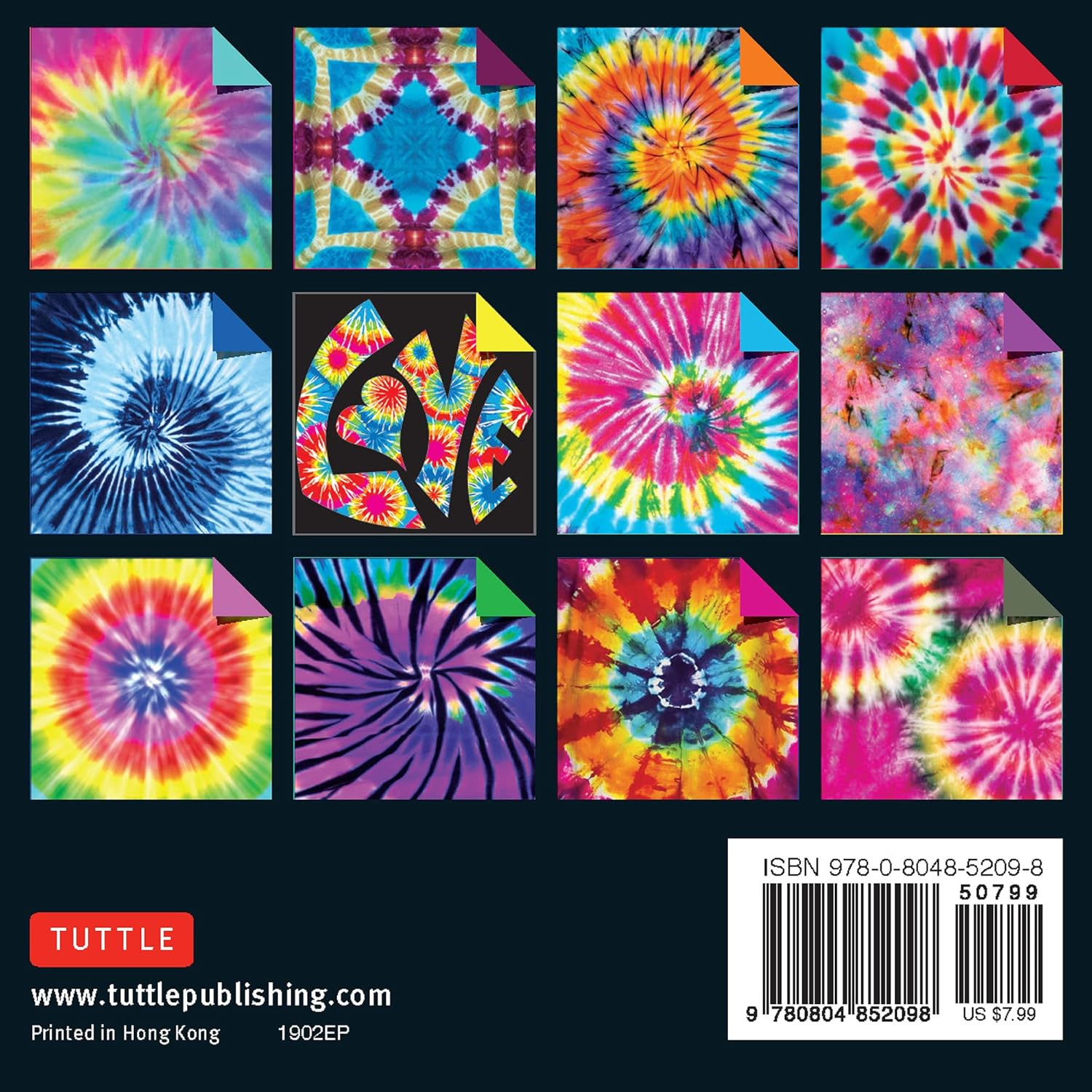 Origami Paper 300 Sheets Tie-Dye Patterns 4" (10 Cm): Tuttle Origami Paper: High-Quality Double-Sided Origami Sheets Printed with 12 Different Designs image number 1