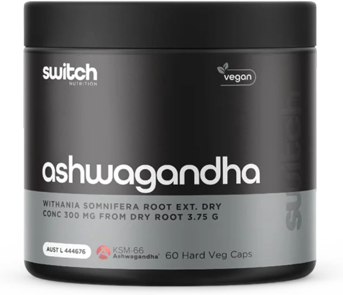 Switch Nutrition Ashwagandha (KSM-66), Stress Management Capsules, 300Mg, 60 Capsules image number 1