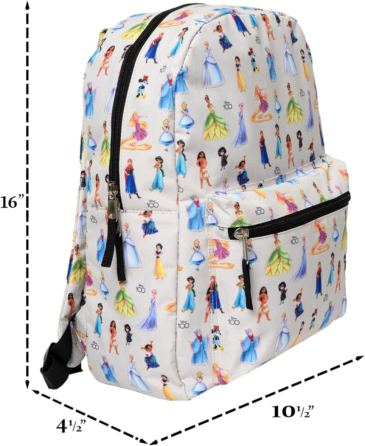 Disney 16" Laptop Backpack Cargo Pocket D100 Princess Minnie Mouse AOP, Multicolor, 16", Front Pocket image number 3