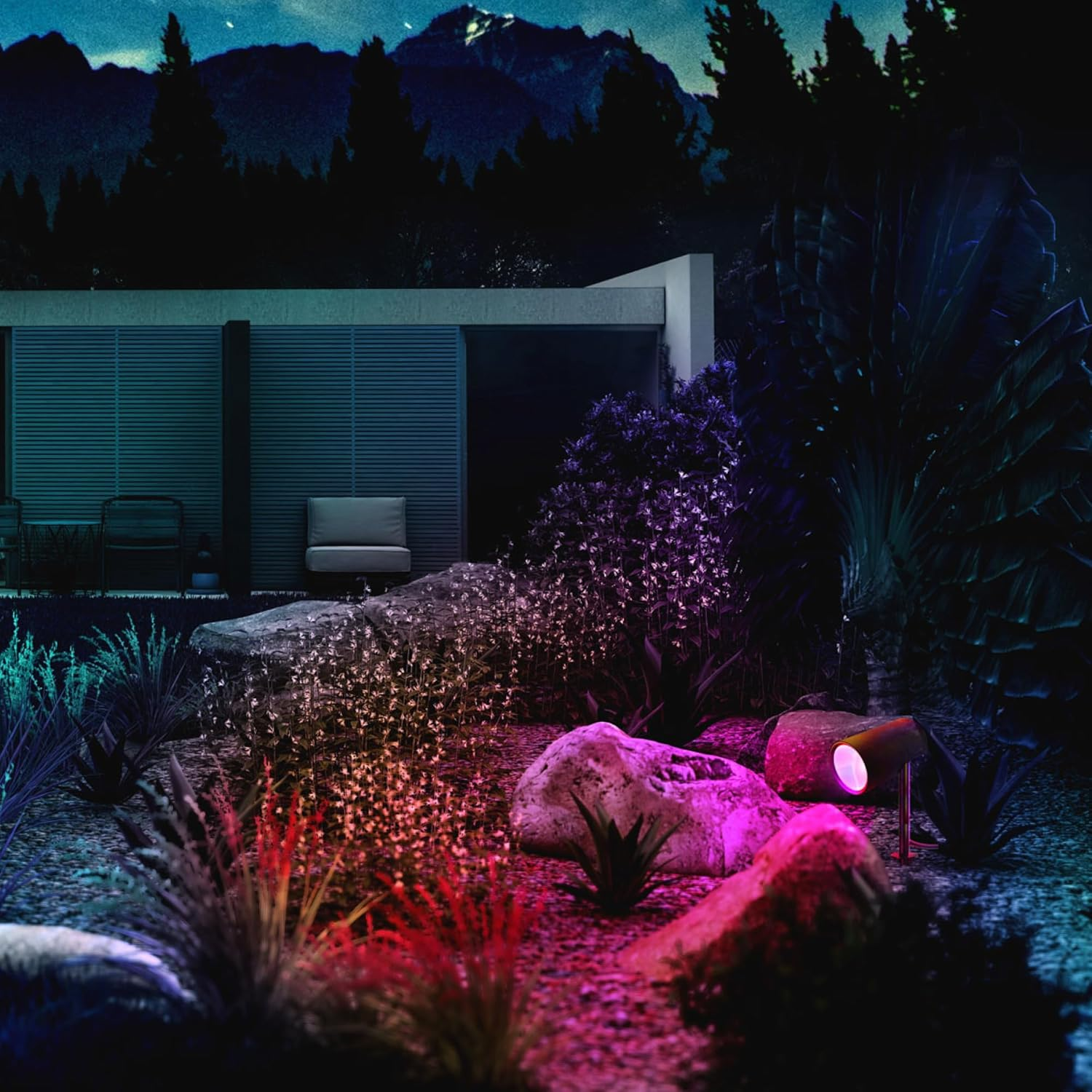 LIFX Supercolour Outdoor Spot Garden Light 1600 Lumens, Wi-Fi Smart LED, IP66 Rated Weatherproof, (Power Supply Not Included), Alexa, Google, Homekit Compatible. image number 3