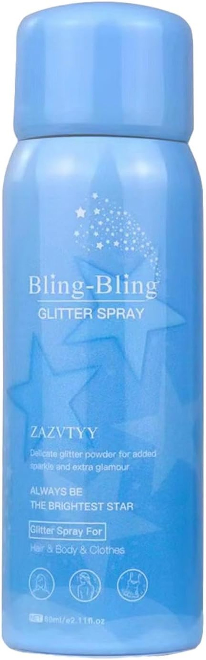 Shiny Glitter Spray 2.02Oz Travel Compact for Holiday Stage Makeup Nightclub image number 4