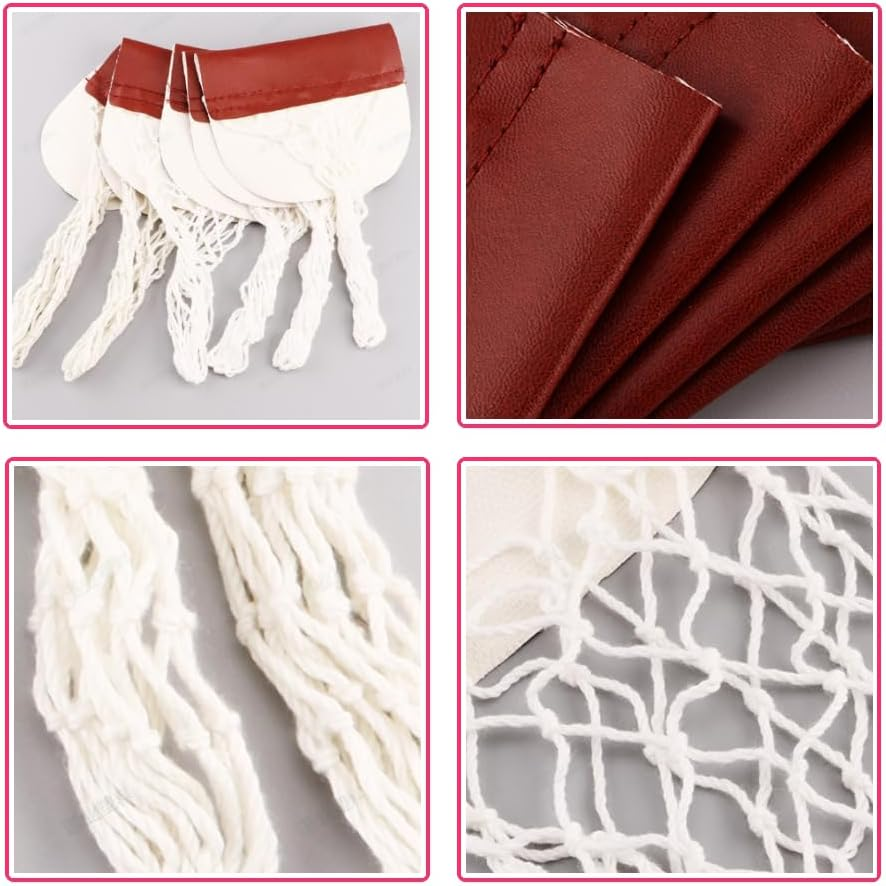 Pool Table Pocket, 6 Pcs PU Pool Table Pockets, Billiard Pockets Replacement, Professional Net Drop Holders, Brush Bag Nets Entertainment Venues Accessory, Billiards Mesh Bag image number 3