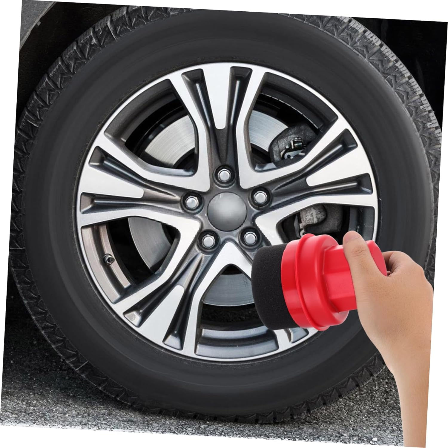 GLEAVI Automotive Buffer Polisher Pad Car Wax Applicator Pad Tire Polishing Brush Car Wash Tool image number 3