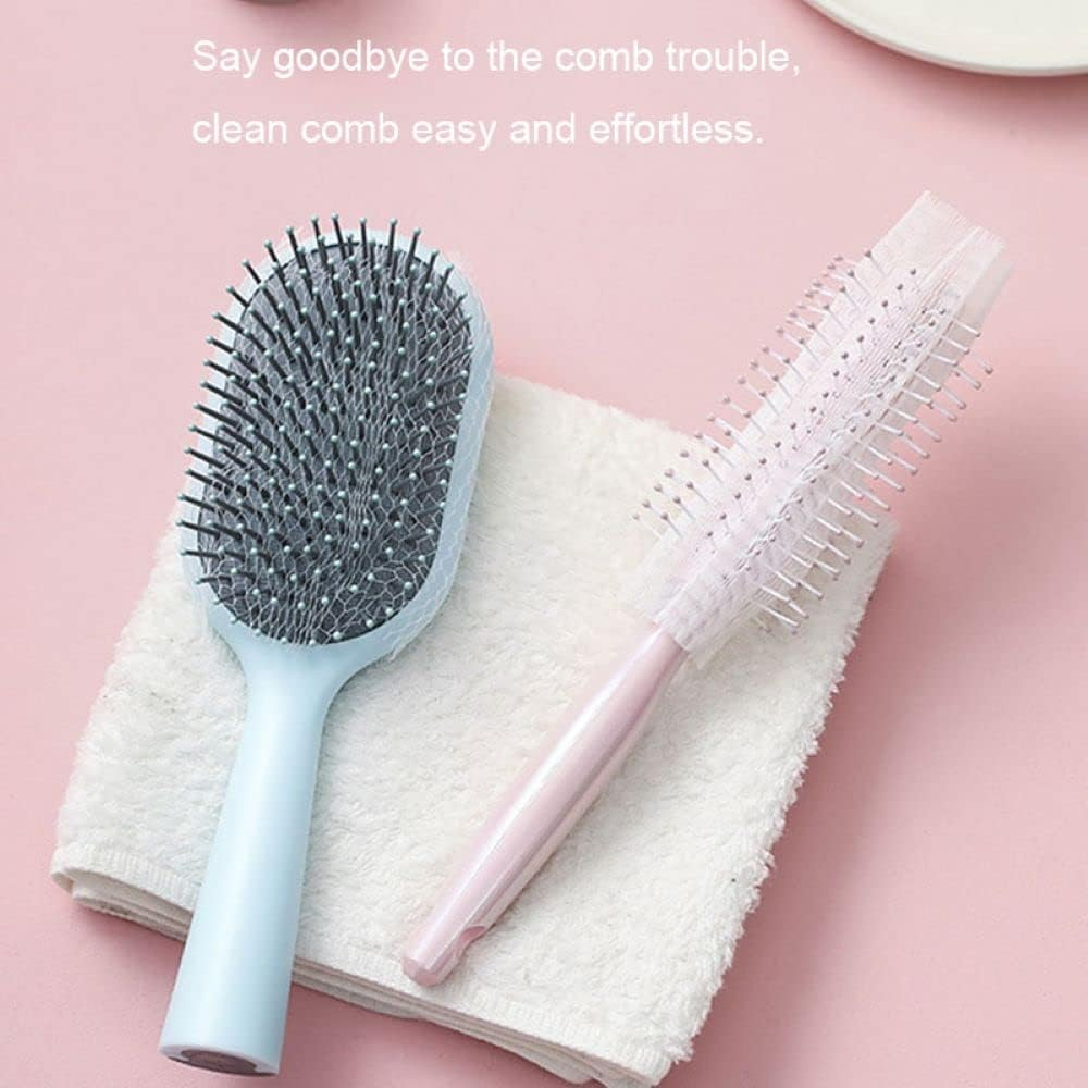 50 Pack Disposable Comb Cleaner Hair Removal Net Mesh Protection Bristle Protective Sheet Airbag Pet Pad for Removing Hair Dust