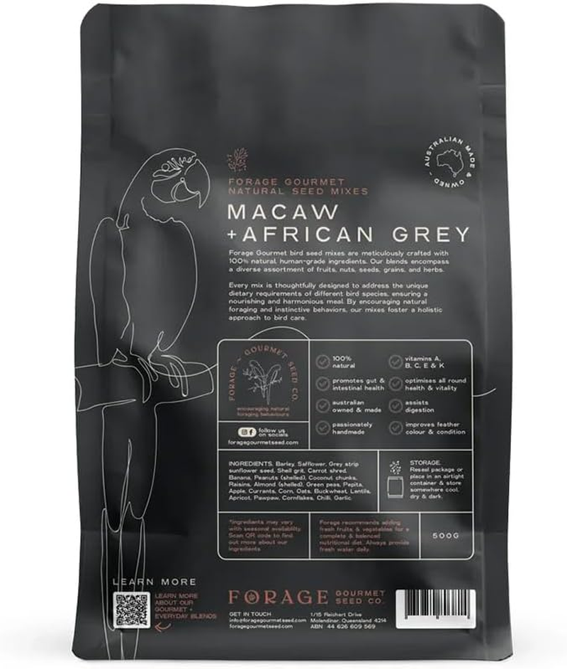 Forage Macaw & African Grey 1.75Kg Bird Food Mix Millet Seed Australian Made image number 1
