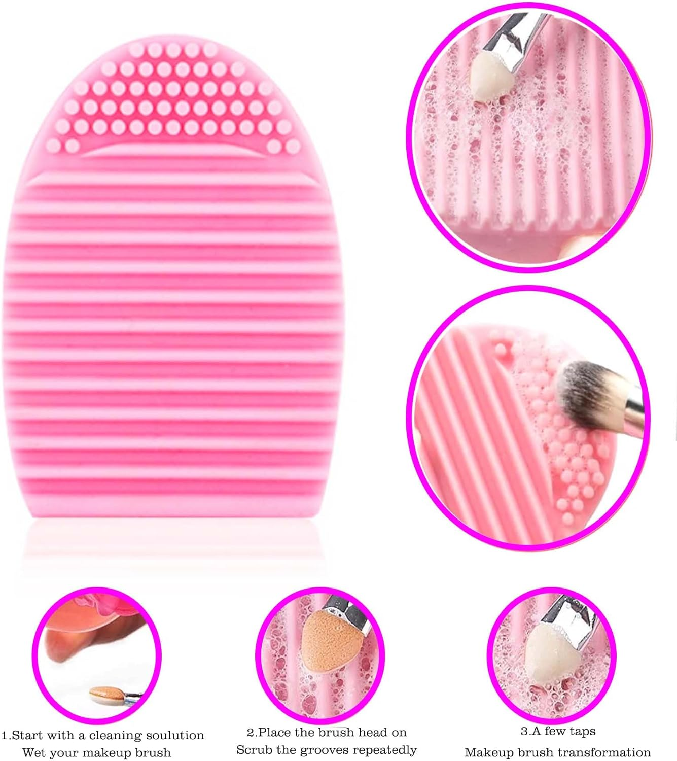 Portable Make up Case Dustproof Cosmetic Storage, Skin Care Products Jewelry Organizer Lipstick Boxcomes with Powder Puff Storage Box and Silicone Washer(White image number 2