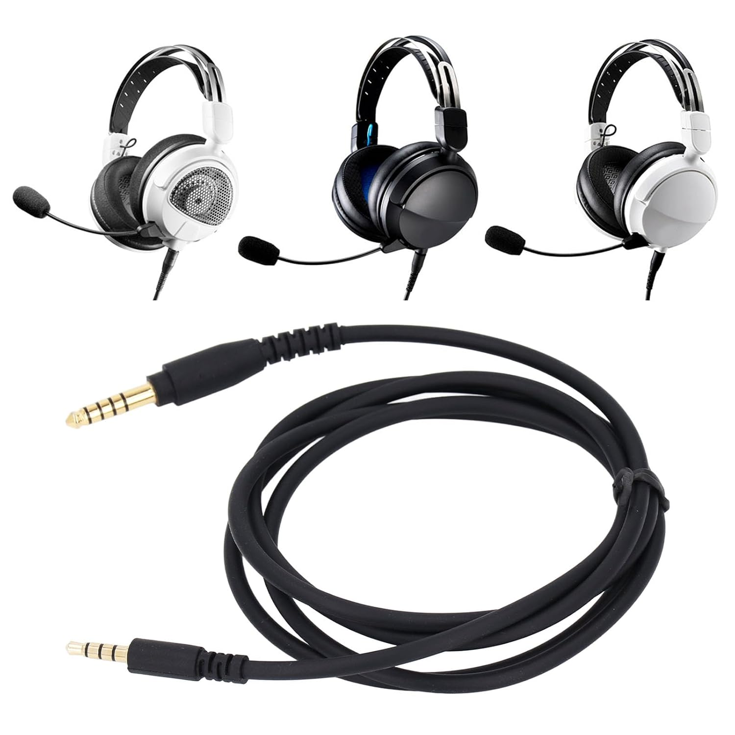 Pomya Replacement Audio Cable for ATH GL3 ATH GDL3 Headset, 1.3M Headphone Sound Cable with 3.5Mm Connector, Lossless Sound Quality, Plug and Play image number 3