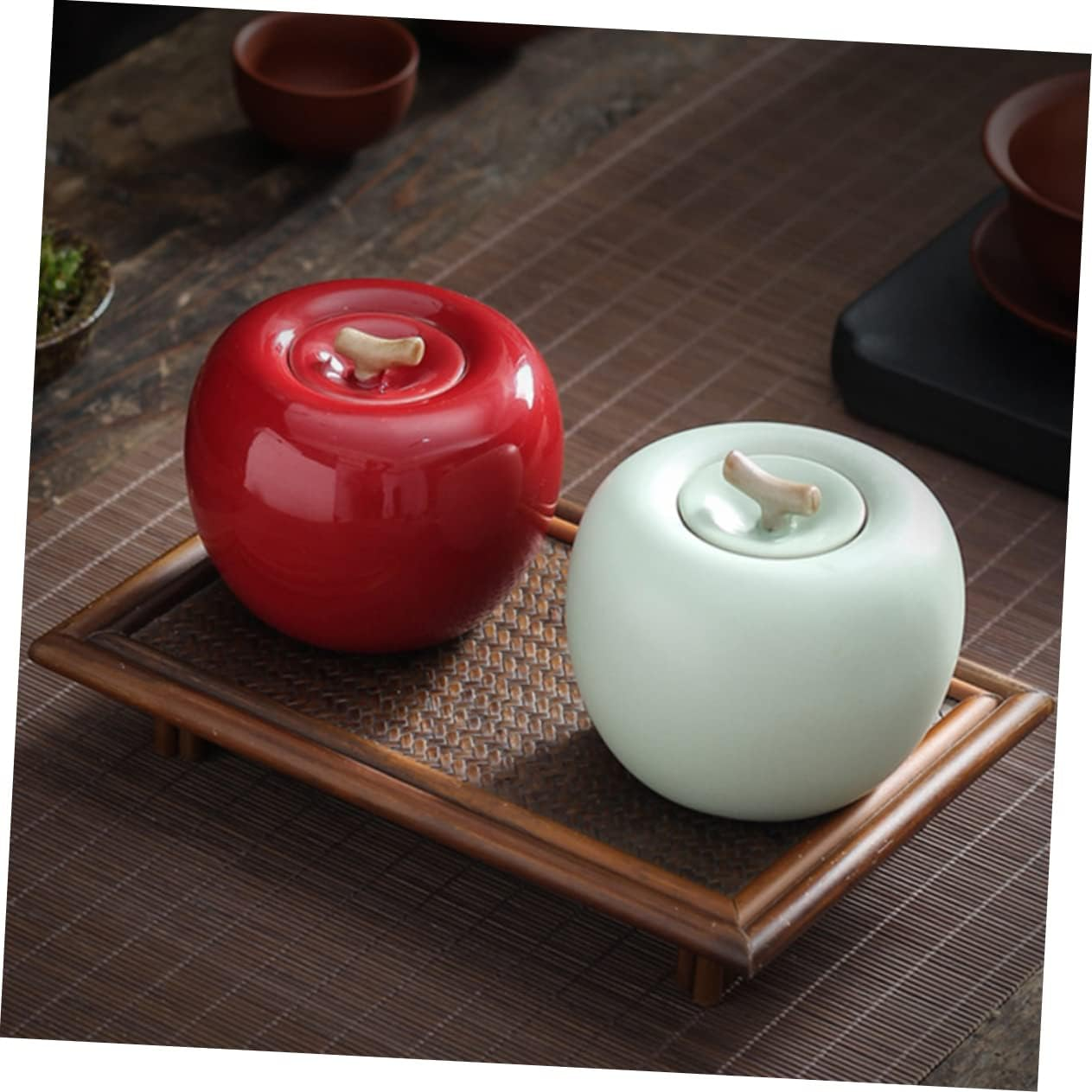 Ceramic Apple Tea Can Tea Canisters for Storage for Restaurant Home Use Containers Sealing Function image number 6