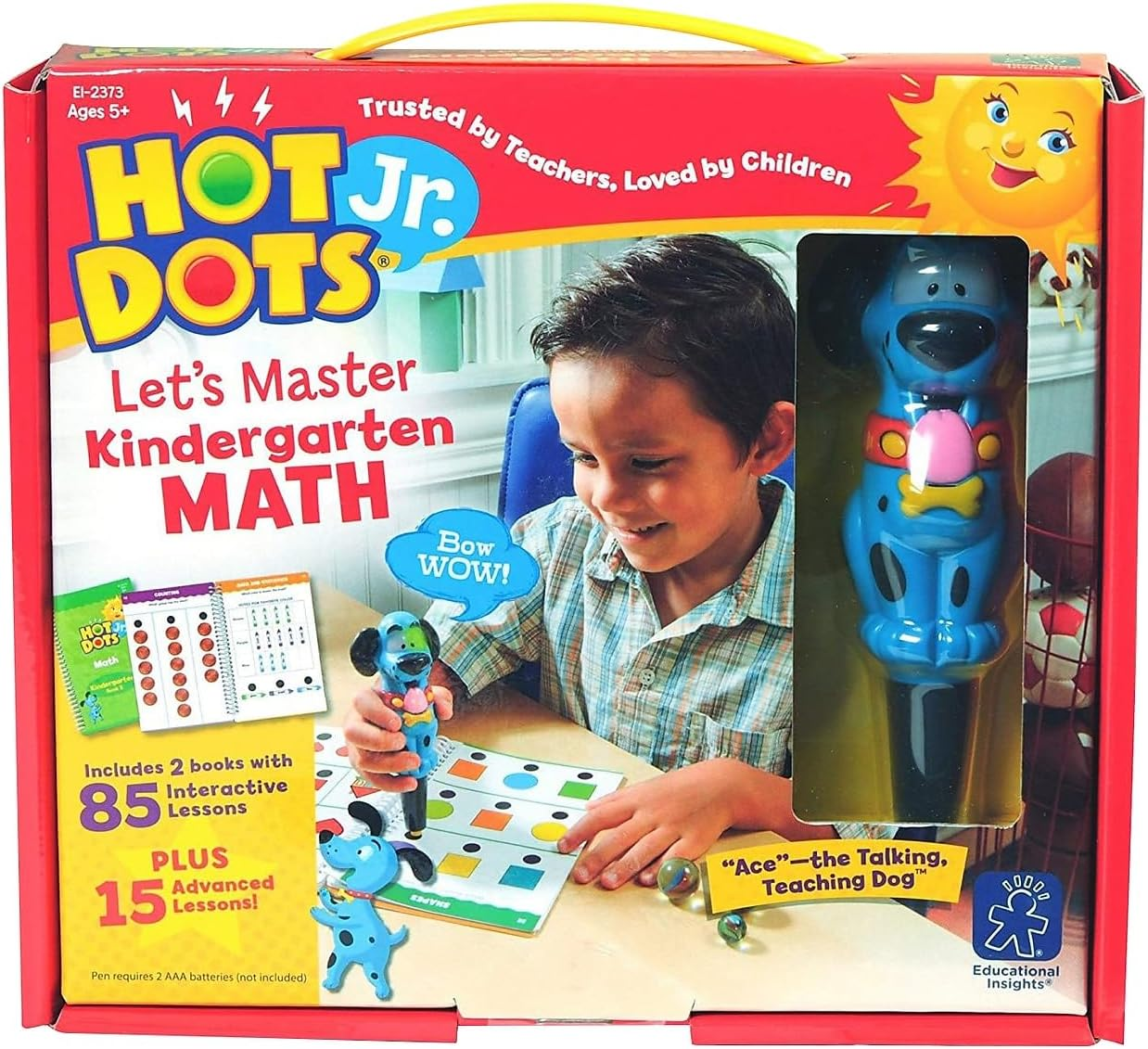Educational Insights Hot Dots Jr. Let'S Master Kindergarten Math Set with Ace Pen image number 2