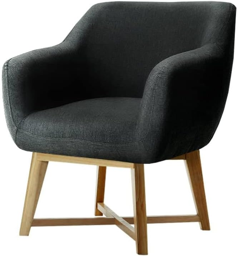 Artiss Armchair Beige Arm Recliner Lounge Dining Chairs Sofa Nursing Seat Occasional Reading Seating Home Living Room Bedroom Furniture, Linen Fabric, Tub Aston Accent Armchairs in 44Cm Height