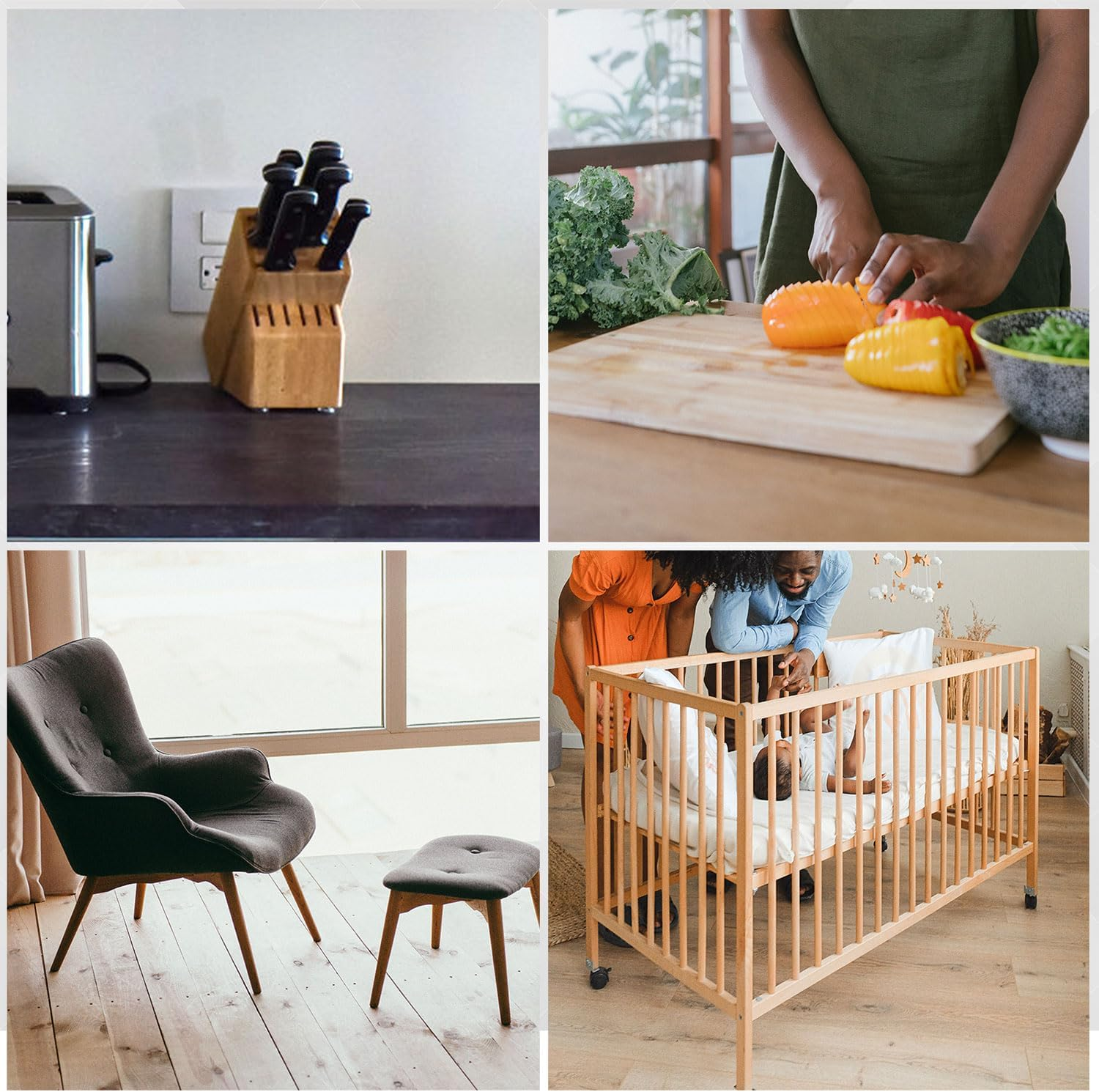 Rubber Feet, 50Pcs Cutting Board Feet Non Slip Bumpers with Stainless Steel Screws round Cutting Board Legs Pad for Furniture Kitchen Appliances image number 1