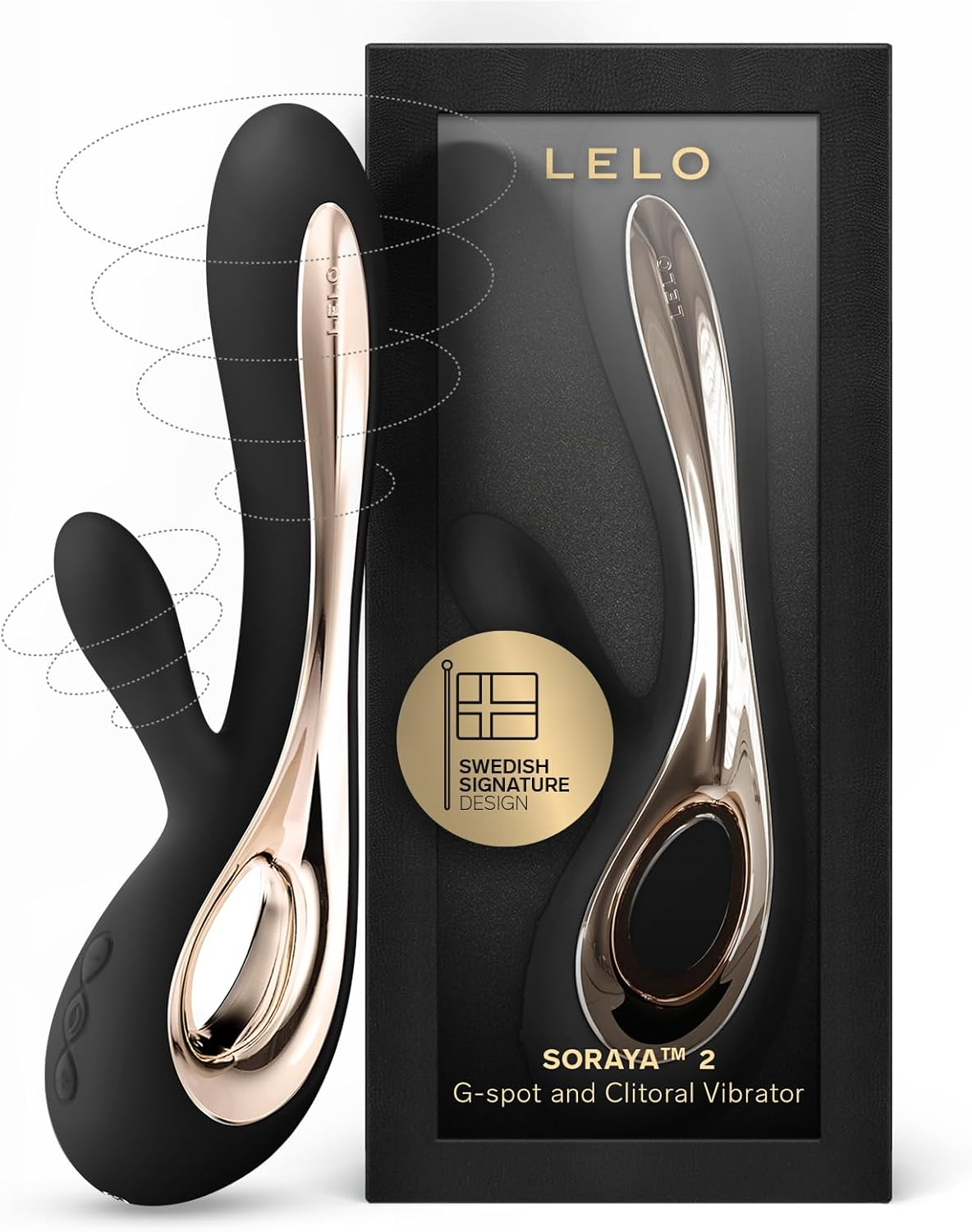 LELO SORAYA 2 Rabbit Vibrator for Women Rabbit Sex Toy Massager for Clitoral and G Spot Pleasure, Waterproof & Wireless Toys for Her Adult Pleasure, Black image number 4