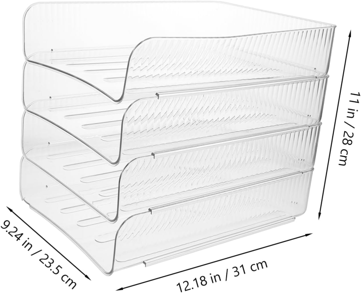 NAMOARLY 4Pcs Desk Organizer Paper Storage Tray Stackable Storage Boxes for Office Home Office Accessories image number 5