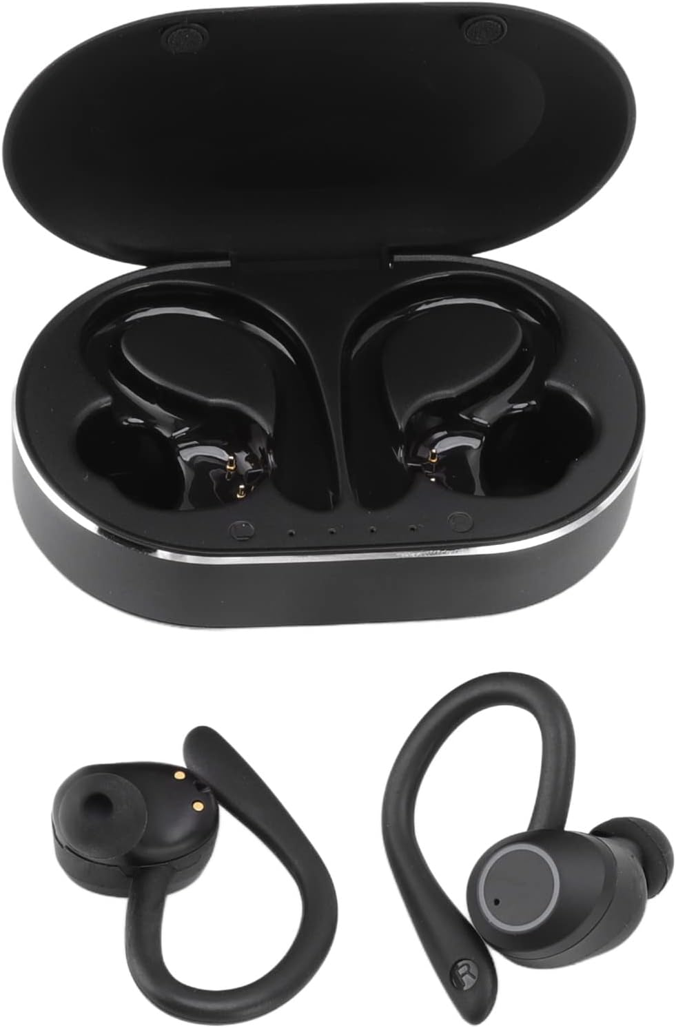 Q23 PRO Wireless BT Headset, Ear Hook Sports Headset with Microphone, Wireless Earphones with Hifi Stereo Noise Cancellation, Long Battery Life for Driving, Sports Travel (Black) image number 2