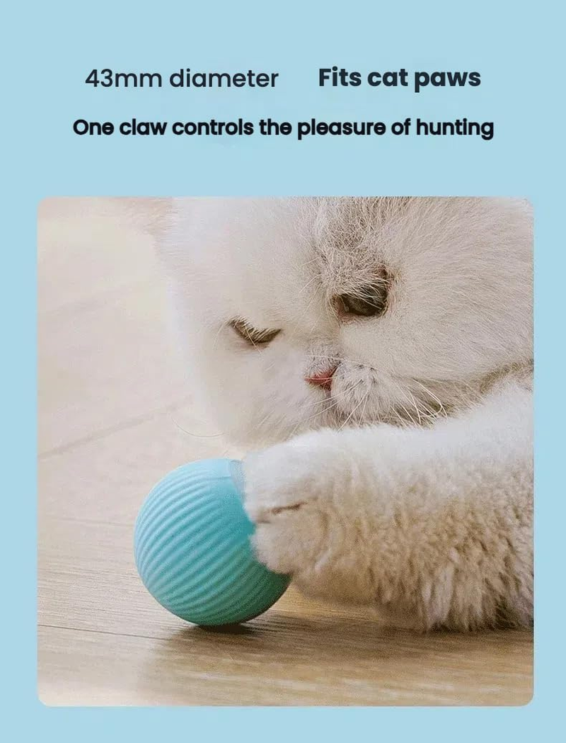 Interactive Smart Roller Cat Toy with Intelligent Obstacle Avoidance, USB Rechargeable Puzzle Ball with LED Lights, Quiet and Durable Design for Indoor Play (Pink) image number 6