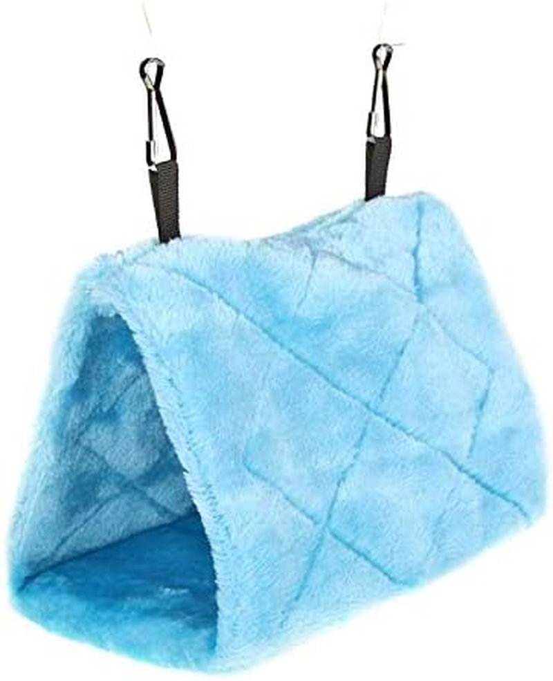 Bird Parrot Hammock Hut Practical Plush Snuggle Hanging Cave Cage Bed Tent Large (Gray)