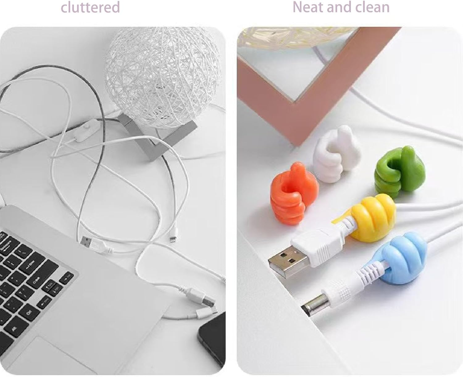 Thumb Data Cable Fixator Data Cable Is Collected and Arranged 10Pcs Fixator, No Punching and Hook Cable Organizer image number 4