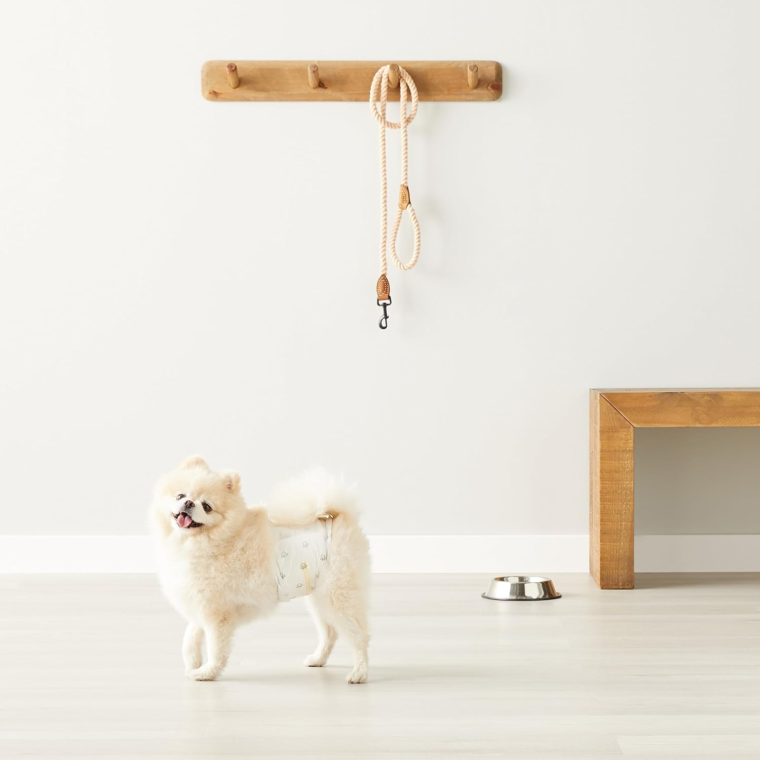 Amazon Basics Male Dog Wrap, Disposable Diapers, X-Small, Pack of 30, White image number 3