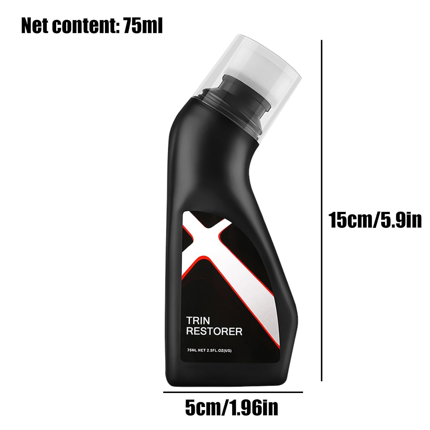 Black Trim Restorer - Car Interior Cleaner - 75ML Anti-Uv Automotive Interior Cleaner for Coating Stain Removal Leather Care Vehicle Armrest Seat image number 3
