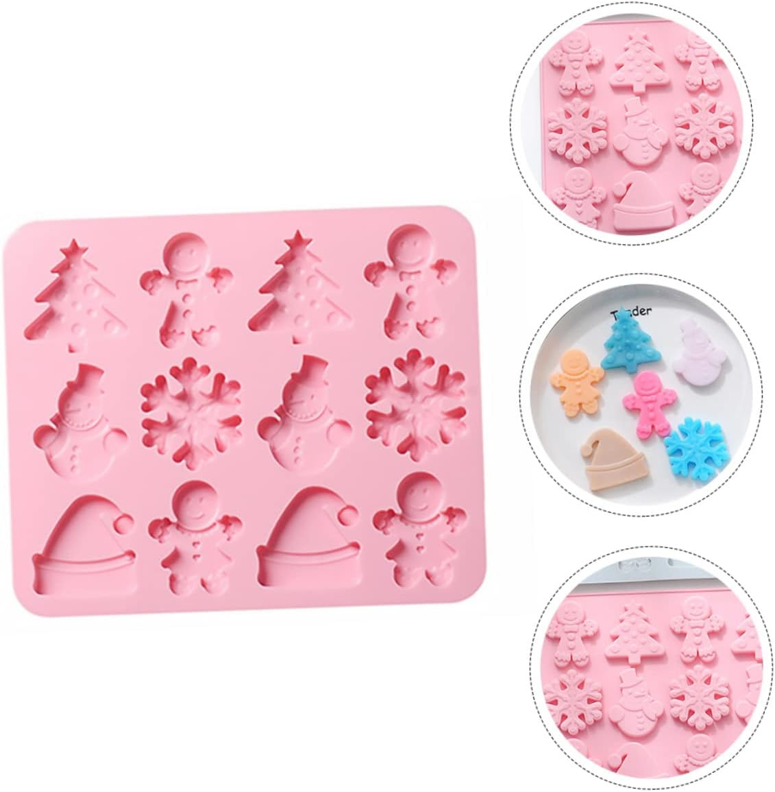 Silicone Mold for Baking Biscuit Mold and Cake DIY Mould for Christmas Silicone Moulds to Create Gingerbread Christmas Decor