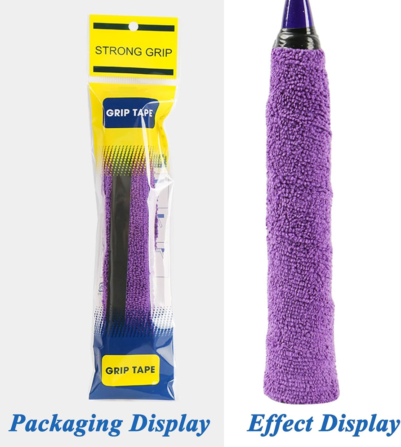 Cotton Towel Grip Super Absorbent-Towel - Tennis Racket Overgrip Anti-Skid Racquet Grip Sweatband Tape Overgrip Wraps for Tennis Badminton Bike Handle Purple image number 2