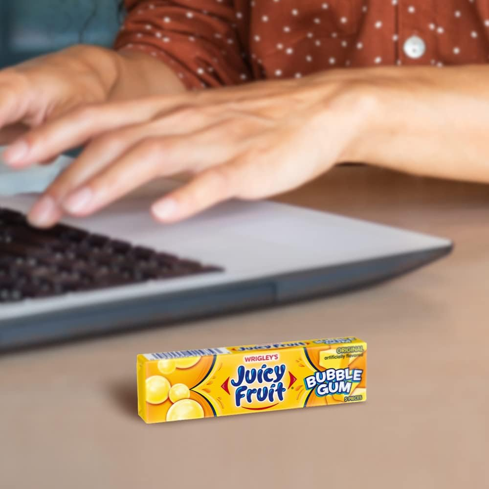 Juicy Fruit Gum Original Bubble Chewing Gum, 5 Count (Pack of 18) image number 5