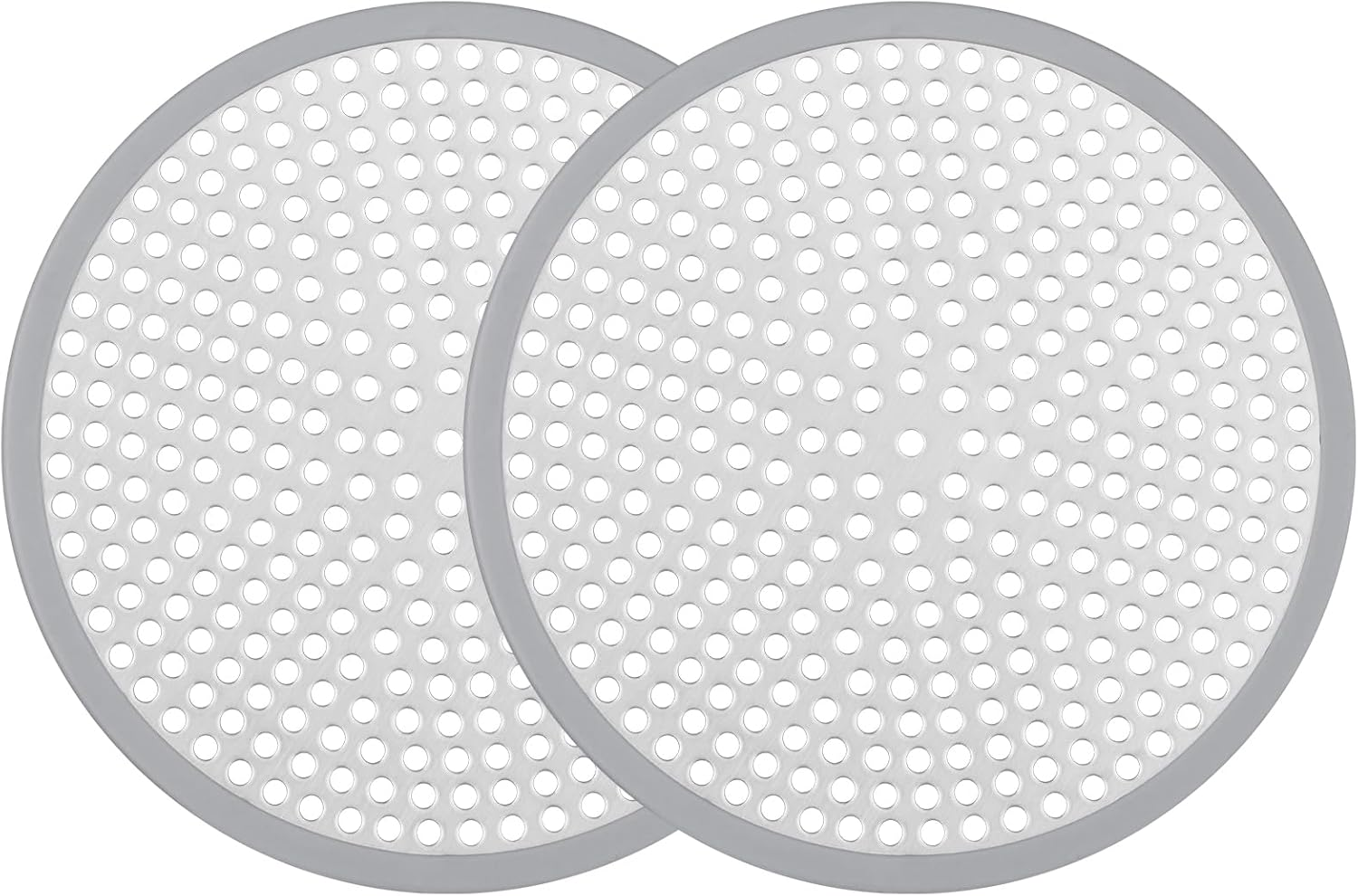 Ohtomber Shower Drain Hair Catcher - 2PCS 4.72&rdquo; Shower Stall Sink Drain Cover Strainer, Stainless Steel Bathtub Hair Filter Trap Stopper, Bathroom Floor Screen Protector with Silicone Rim image number 6