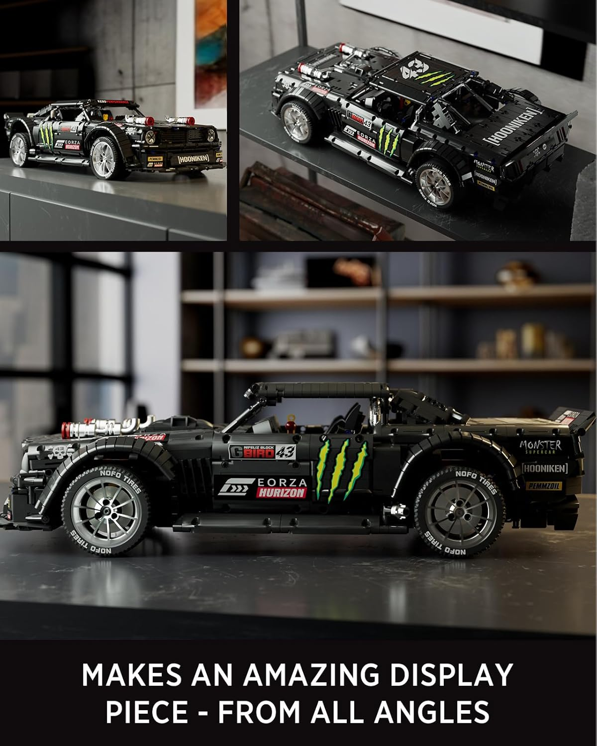 Nifeliz HOONIKEN Model Car Set, Colletible Building Toy for Adults, for Car Lovers and Muscle Car Fans (3141 Pieces image number 3