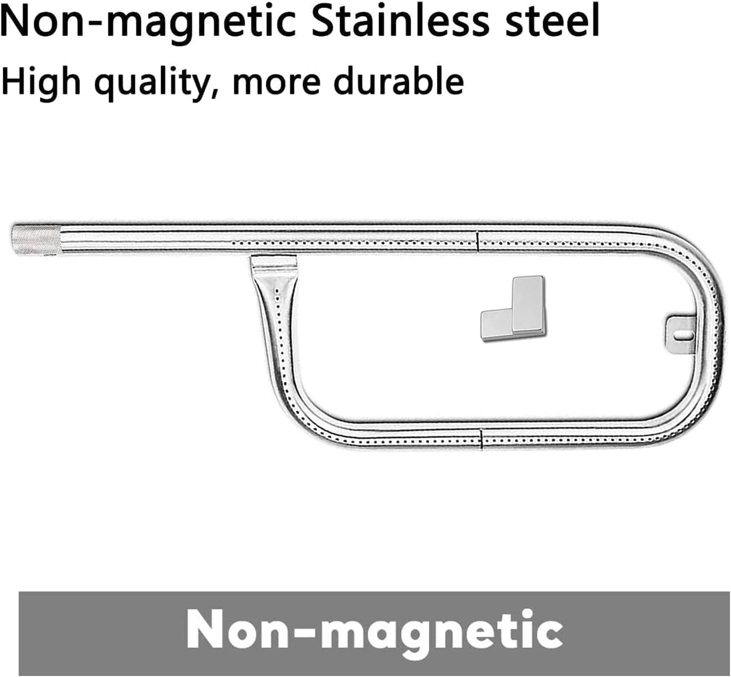 Evervanz 60040 Grill Burner Tube for Weber Q100 Series, Stainless Steel Burner Tube for Q100, Q120, Q1000, Q1200, 386001, 516002 Gas Grills, Replacement for 69957, 41657, for Q1200 image number 6