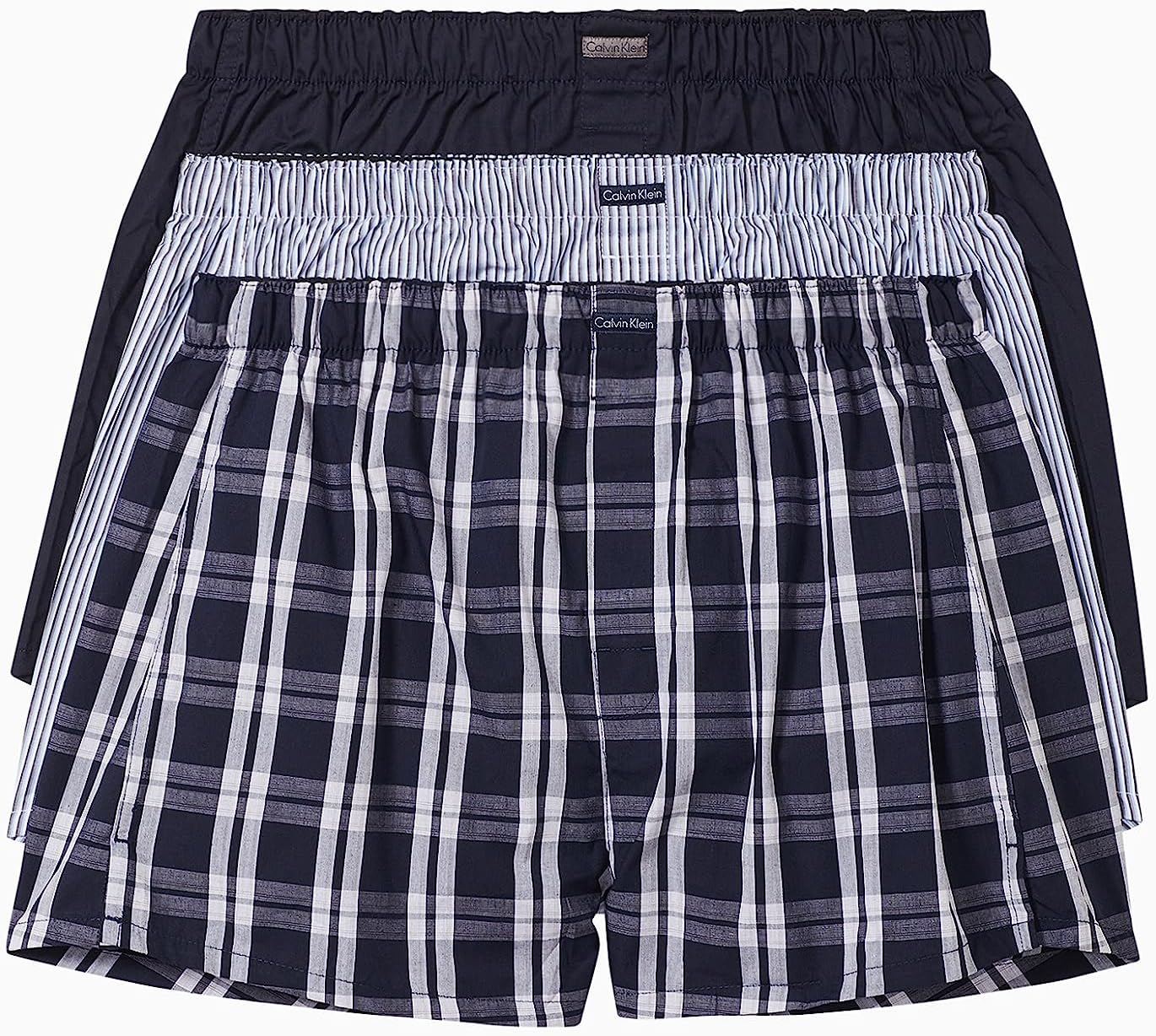 Calvin Klein Men'S Cotton Classics 3 Pack Woven Boxers