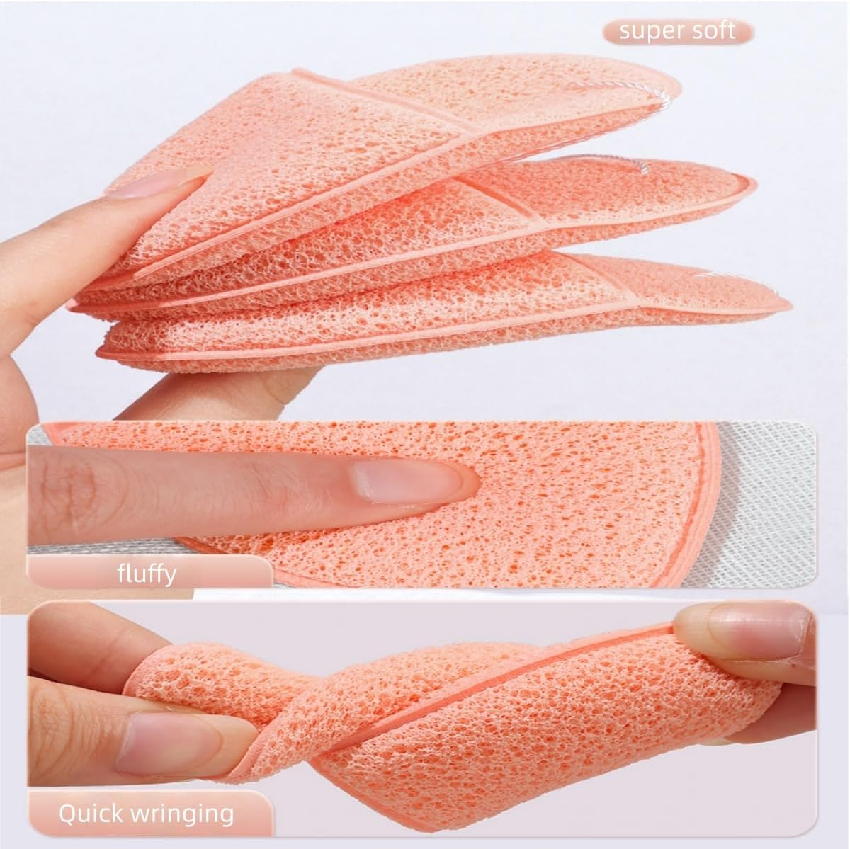 Kastetards 6 PCS Konjac Bathing Sponges, Face Sponges for Deep Pore Cleansing,Blackheads & Dead Skin Remover, Daily Face Cleansing Tool,Colorful Reusable Makeup Remover Exfoliating image number 3