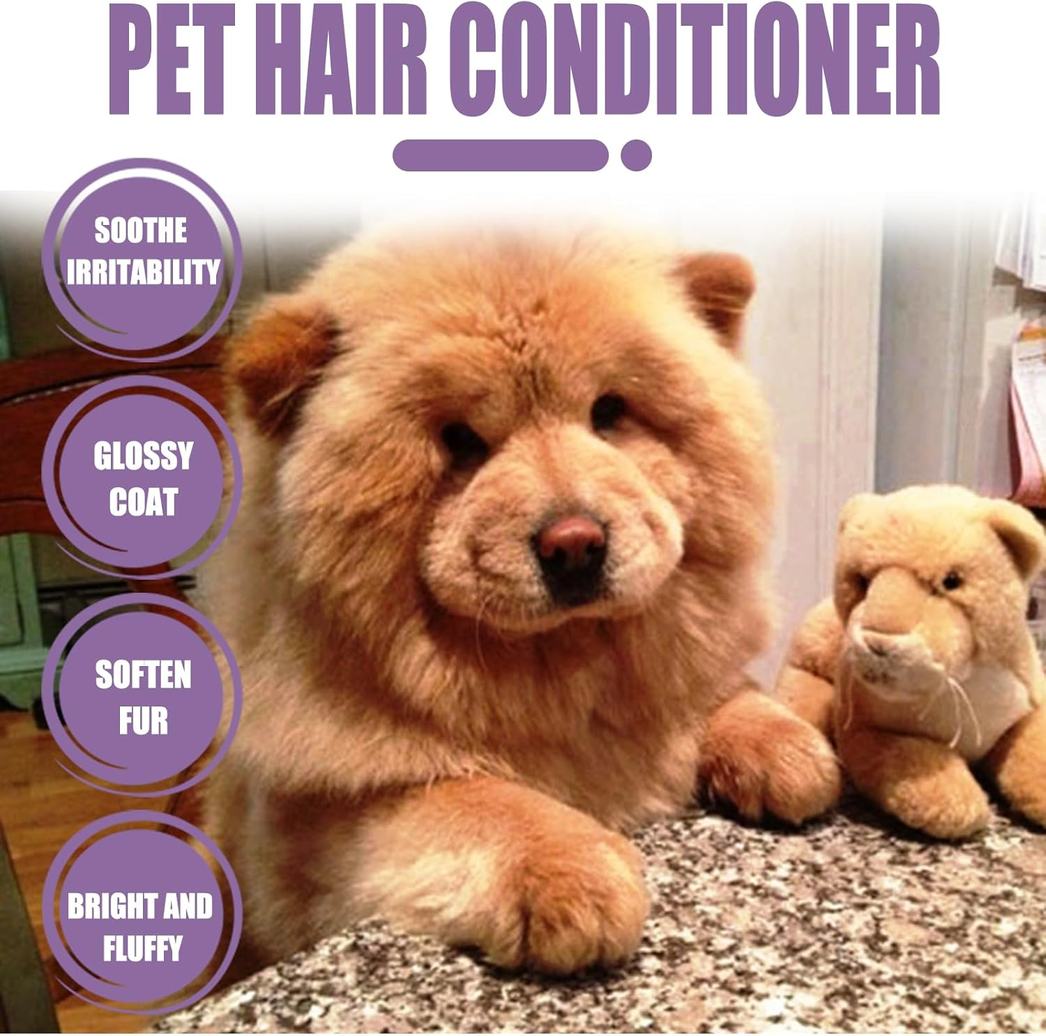 Hair Conditioner for Dogs,Pet Hair Conditioner,Natural Coat Conditioner for Pet Grooming,Gentle Moisturize Skin Dog Skim Cream,Pet Hair Conditioner Makes Hair Fluffy image number 4