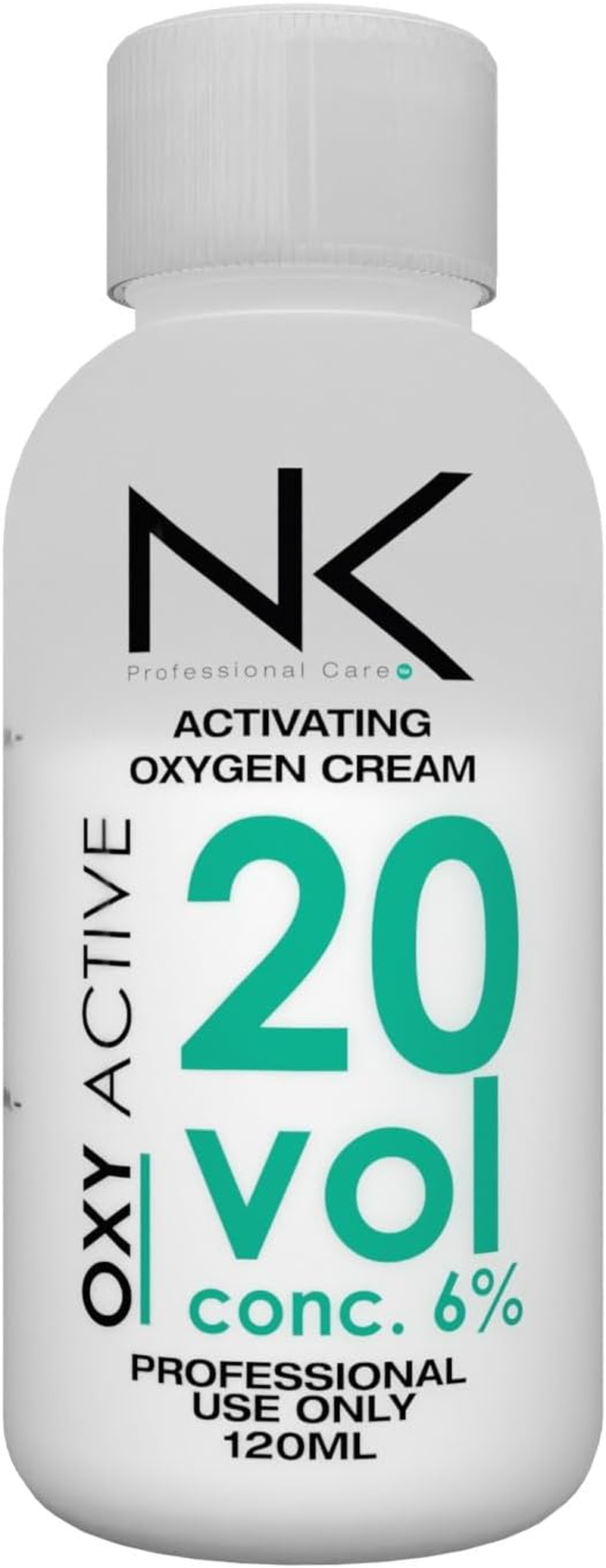 NK Professional Care OXY ACTIVE Activating Oxygenated Cream. Cream Peroxide Developer. Ideal Complement for Dyes and Bleaches. Vol 20 (4Oz)