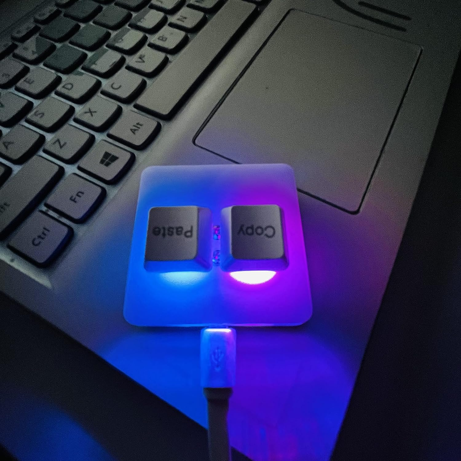 Newhui OSU Keypad 2-Key Red Axis Gaming USB Keyboard,Nono Hotswap Mechanical Keyboard,Copy and Paste Mini Mechanica RGB Keypad for Macros and Rhythm Games.&hellip; - Black image number 2