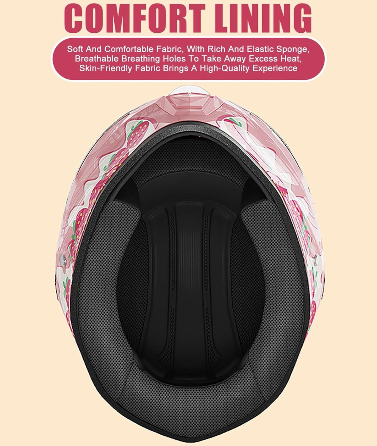 Full Face Cute Children Motorcycle Helmet, ECE Approved Youth Kids Go-Kart Helmet, Four Seasons Fashion Cartoon Boys Girls Helmet, Skateboard Jet Moped ATV Vintage Helmet - B image number 2