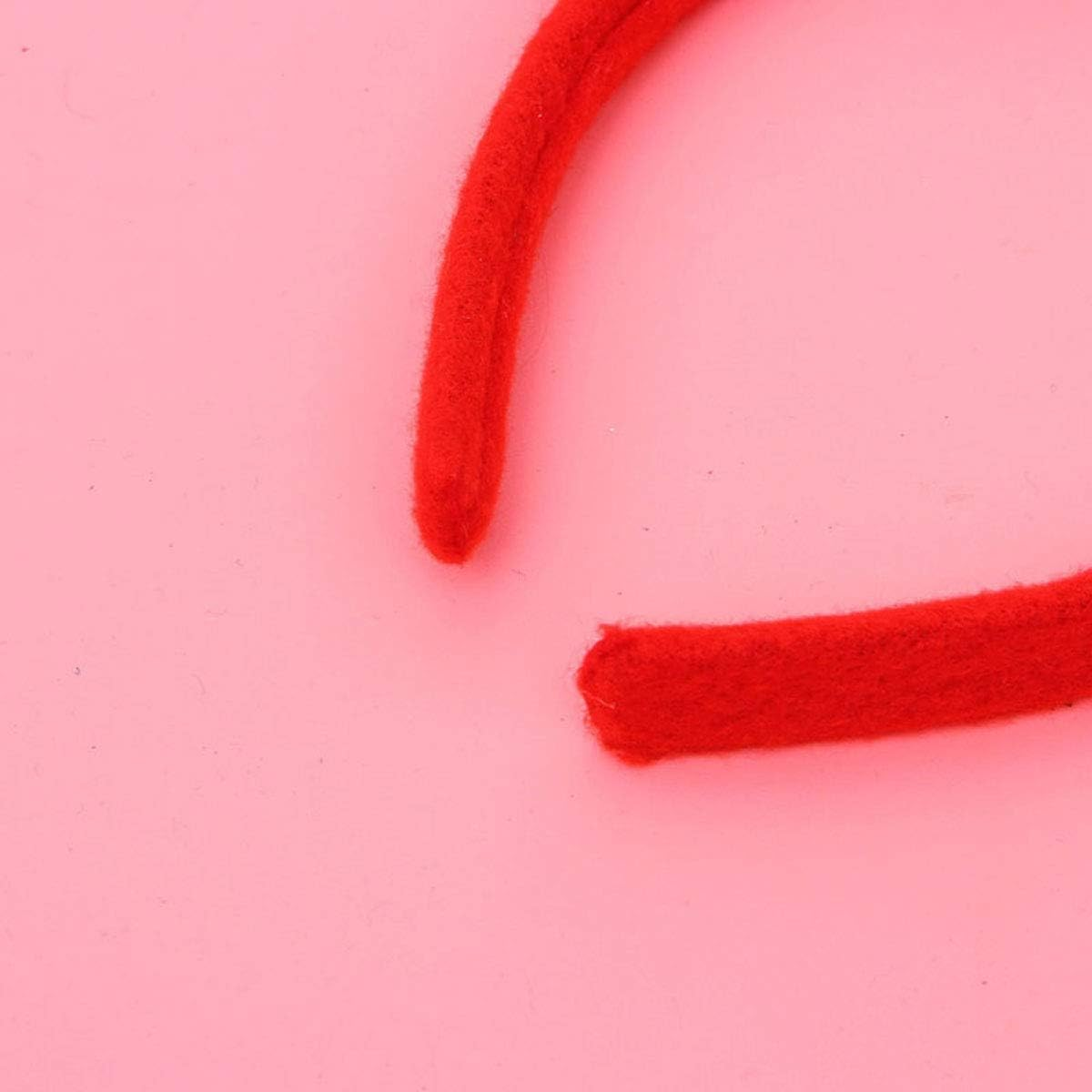 Reindeer Antlers Headband Christmas and Easter Party Headbands Deer Antlers Headband with Bells Cute Reindeer Ears Headband - Red image number 4