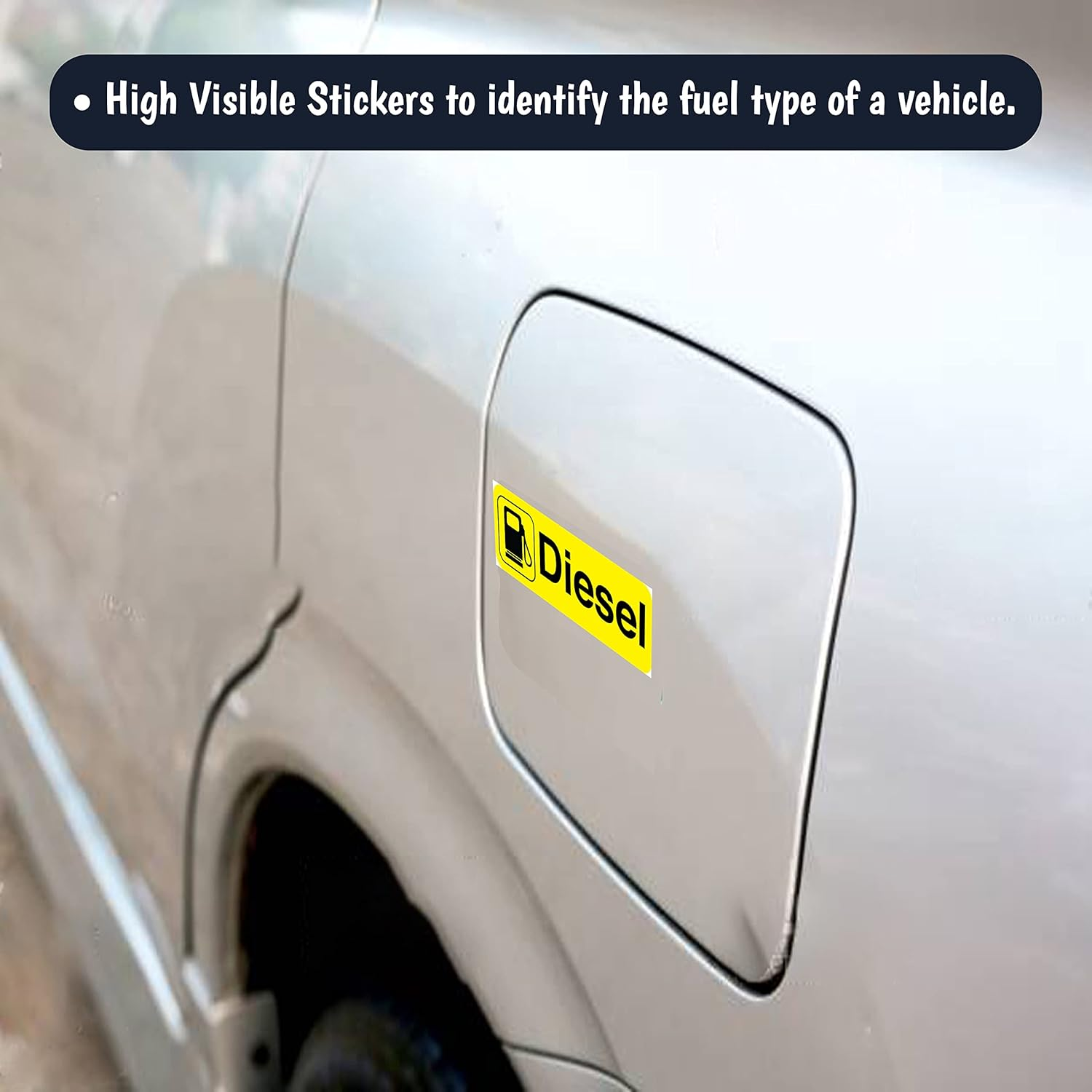 Pack of 5 Diesel Sticker for Fuel Cap Self Adhesive (64 X 22 Mm) Waterproof Diesel Stickers for Cars, Trucks Sara Prints&reg; image number 4