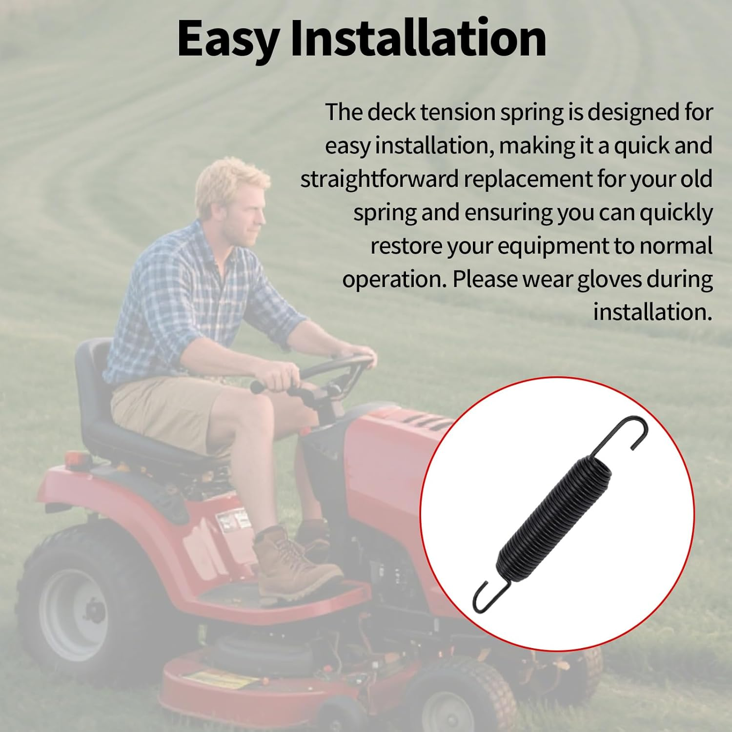 UC27888 Extension Spring Replacement for John Deere, Mower Deck Belt Tension Spring for Z320M Z320R Z335E Z345M Z345R Models