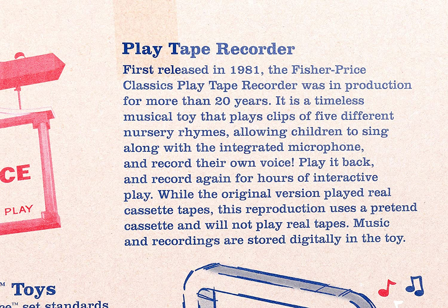 Fisher-Price Retro Tape Recorder, Multi-Color, 02178 image number 3