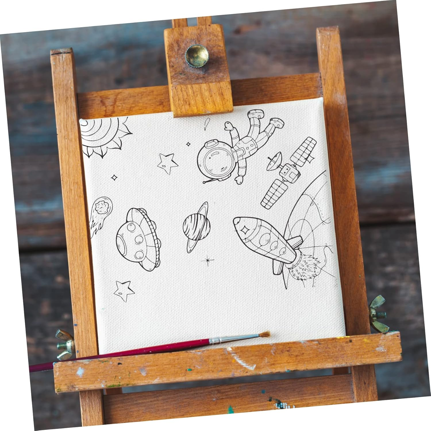 SHINEOFI 3Pcs Acrylic Painting Canvas Pre-Drawn Boys and Girls Art Canvases for Painting Art Supplies image number 2