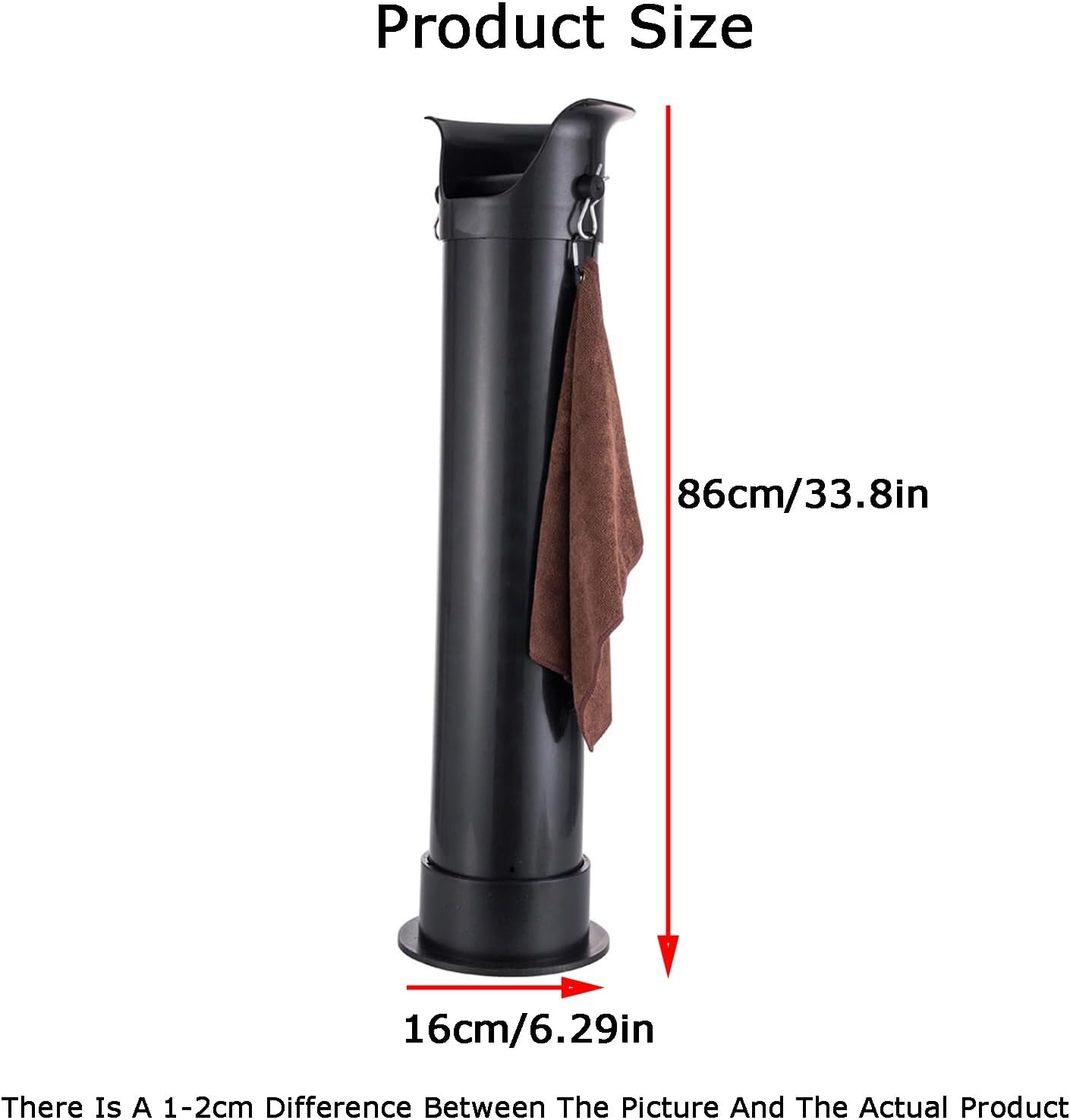 Floor Standing Coffee Knock Box, Large Capacity,With Towel and 10 Garbage Bags, for Household Milk Tea Shop Bar(Black) - White image number 7