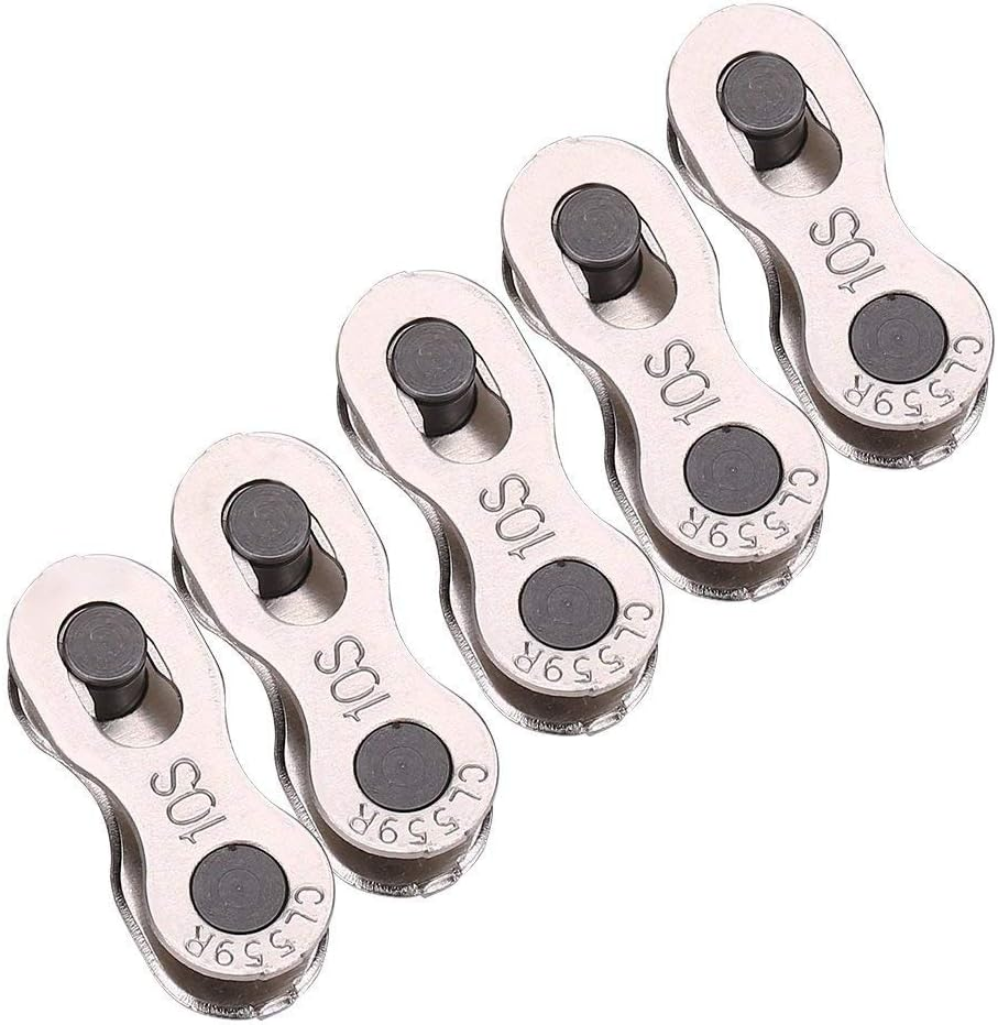 5 Pairs Bicycle Missing Link for 10 Speed Chain, Silver, Reusable image number 5