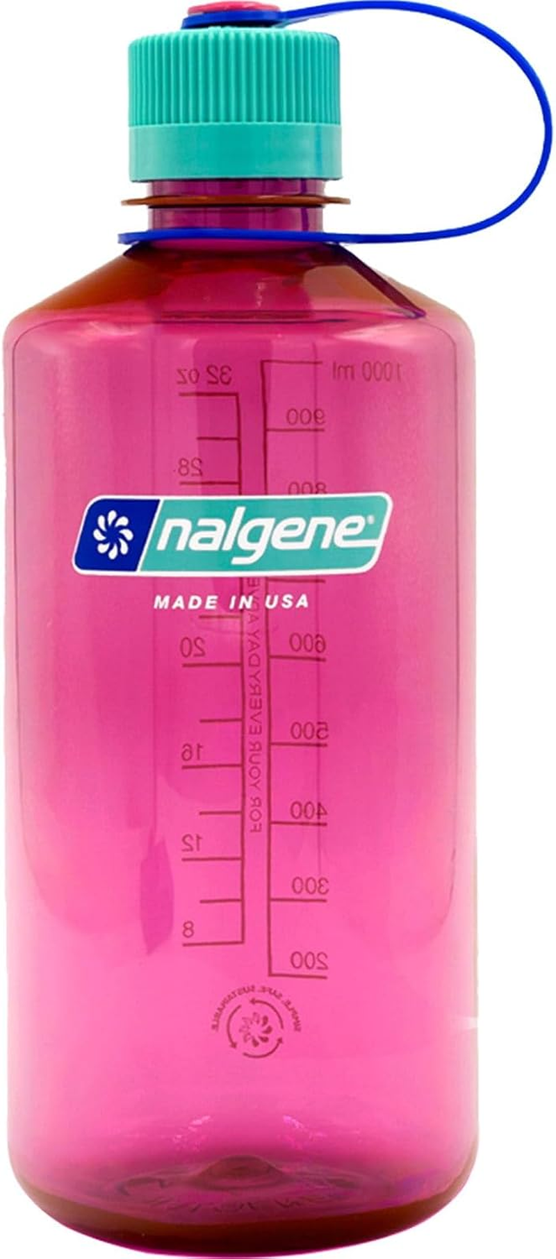 Nalgene Sustain Tritan Bpa-Free Water Bottle Made with Material Derived from 50% Plastic Waste, 32 OZ, Narrow Mouth
