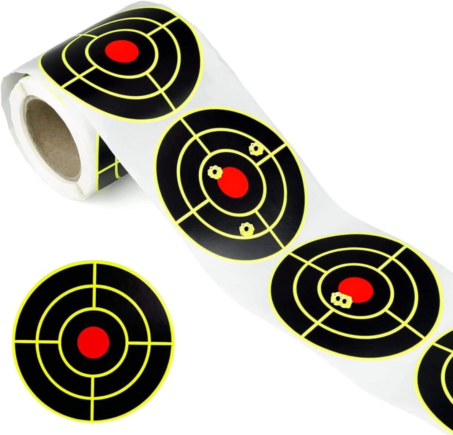 BEANPRECOY 200Pcs Adhesive Target Stickers 3 Inch Shooting Targets Paper Dots Labels Reactive Targets for Shooting Range Adhesive Shot Target Stickers Splatter for Metal Target Racks Cardboard image number 4