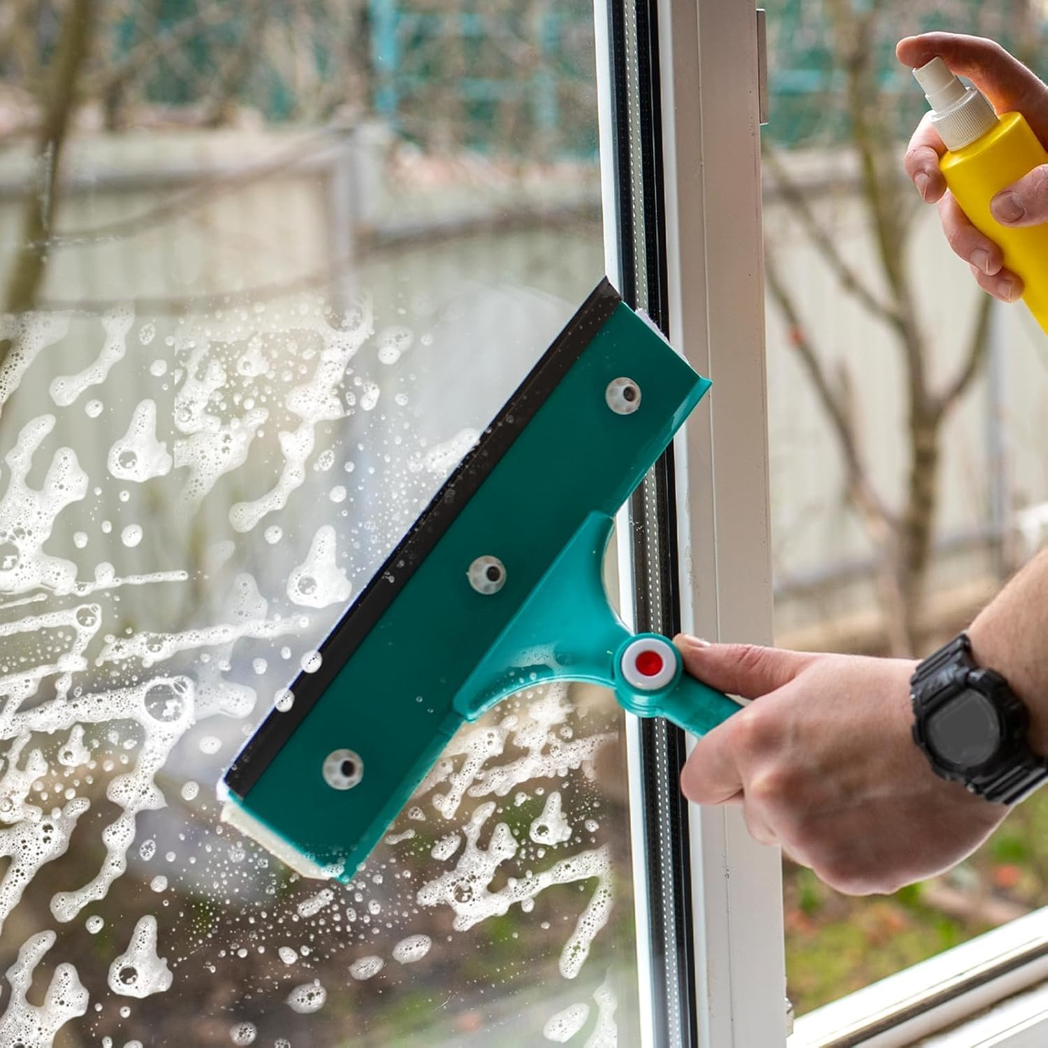 Black Squeegee Replacement Blades, Plastic Window Rubber Squeegee Refill Blades Head for Windows (Black, One Size) image number 4